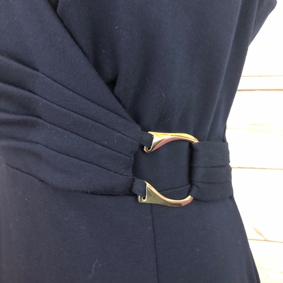 Calvin Klein Navy Sheath Dress - Picture 2 of 9